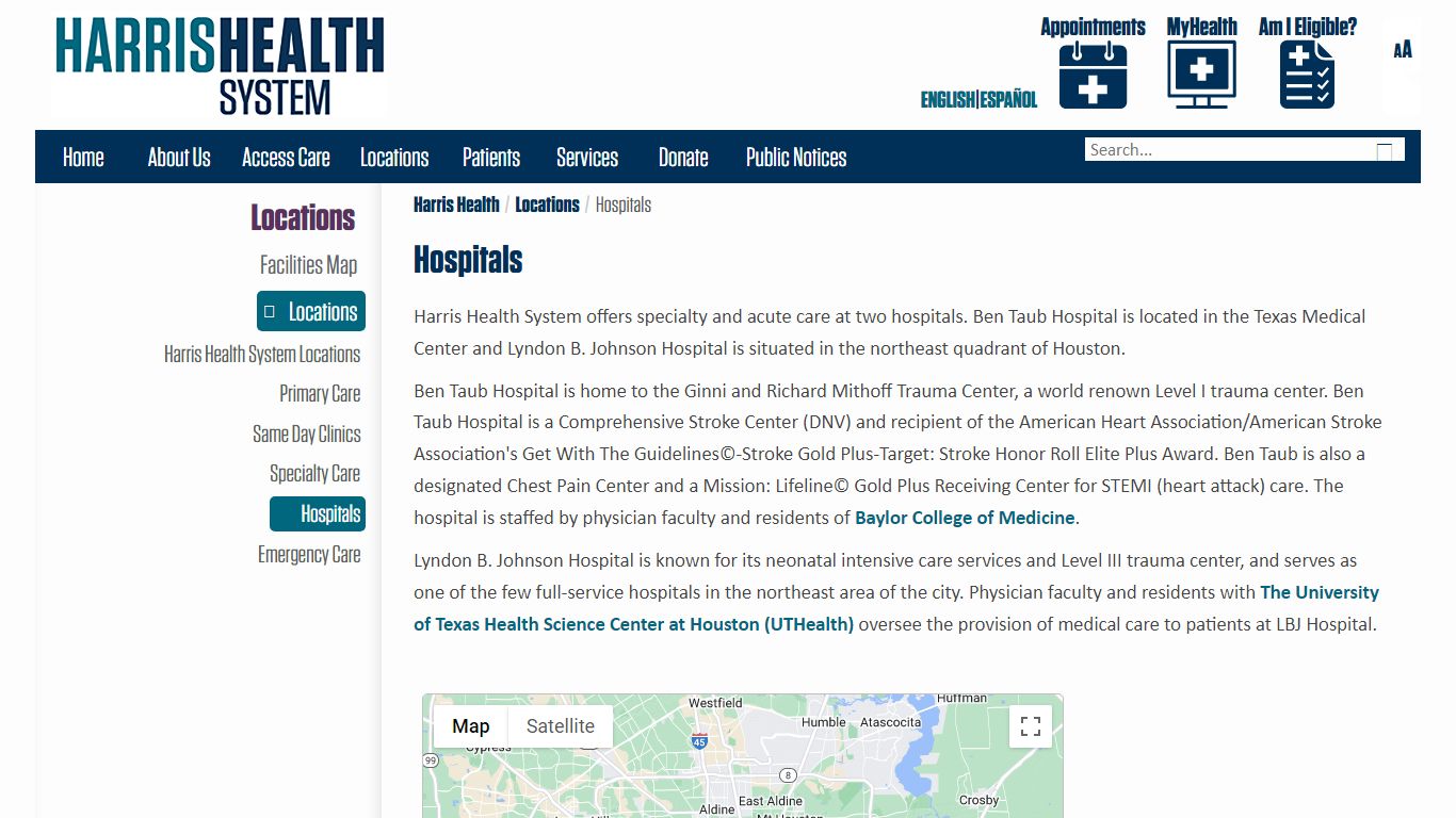 Hospitals - Harris Health System